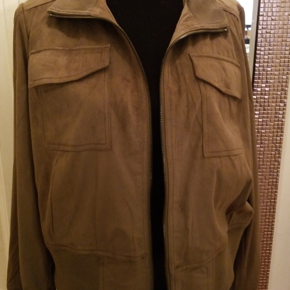 Faux suede bomber jacket - Picture 2 of 8